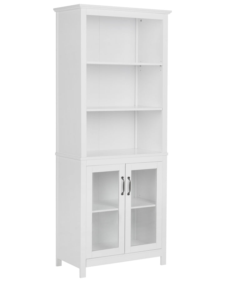 Lusby Display Cabinet with Glass Doors White