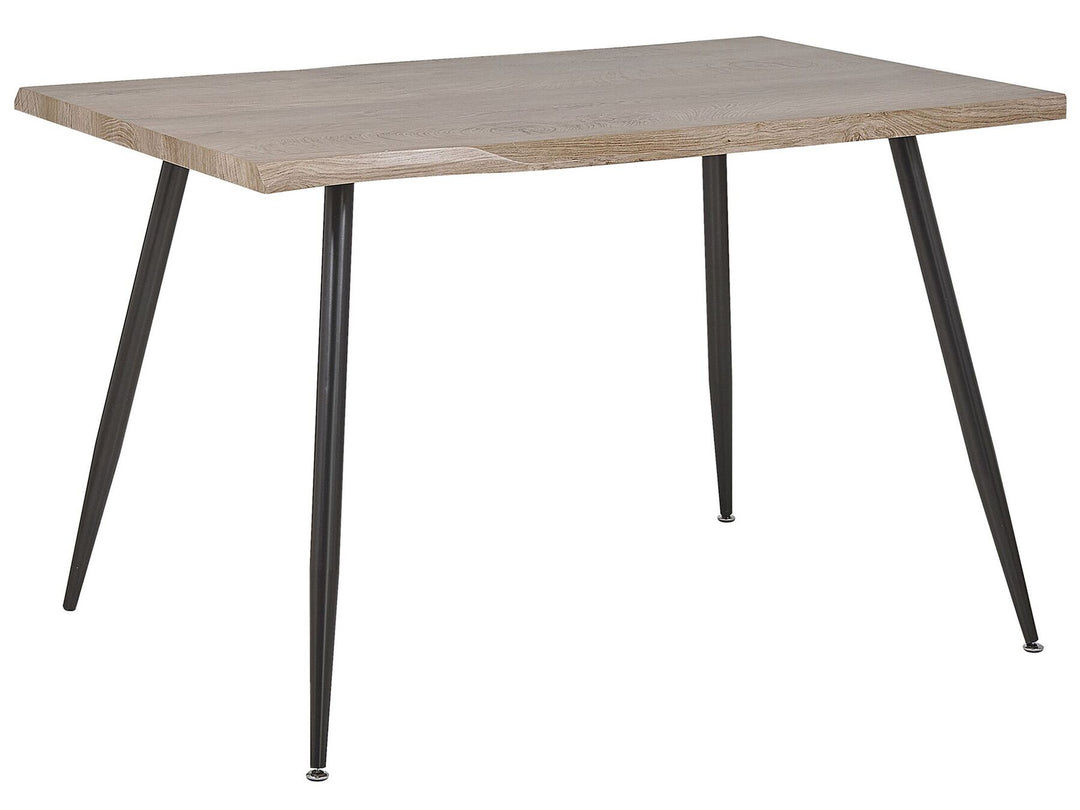 Luton Dining Table 120 x 80 cm Light Wood and Black