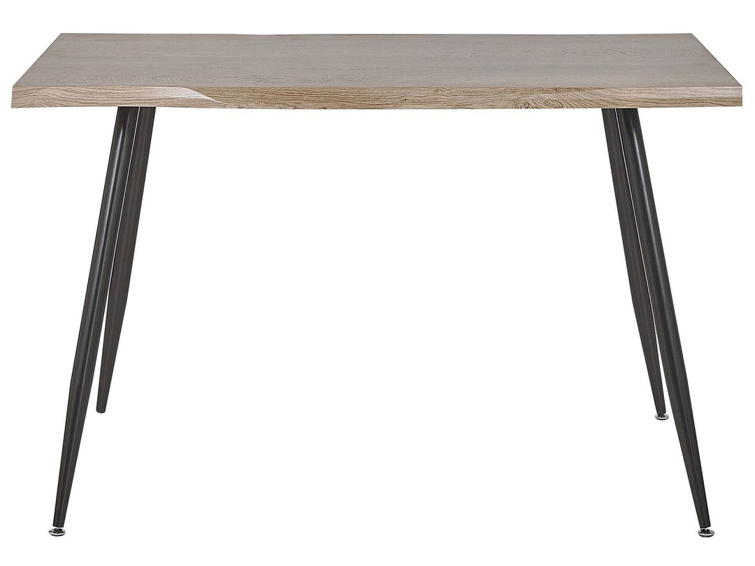 Avon Dining Table 120 x 80 cm Light Wood and Black