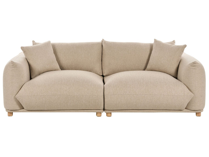 Luvos 3 Seater Fabric Sofa Light Beige