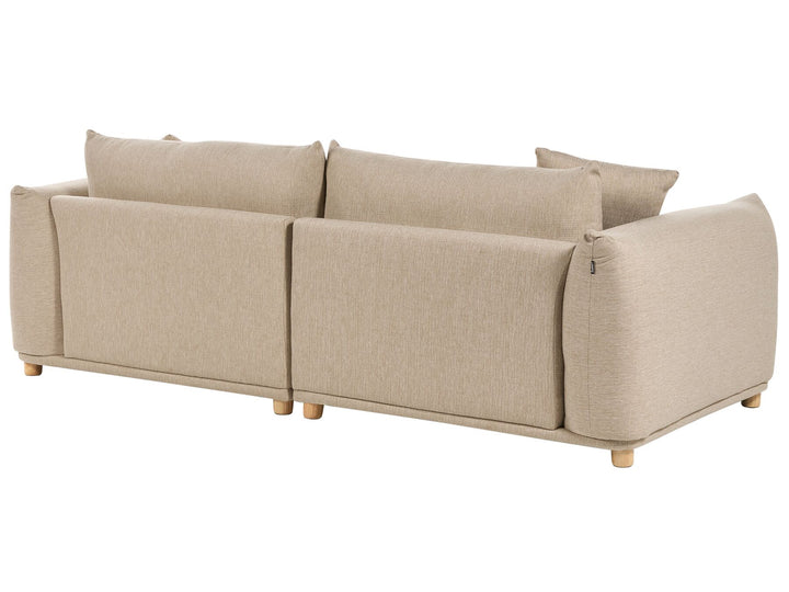 Luvos 3 Seater Fabric Sofa Light Beige