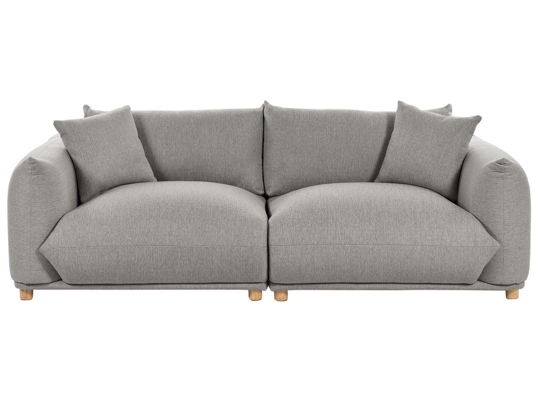 Luvos 3 Seater Fabric Sofa Light Grey