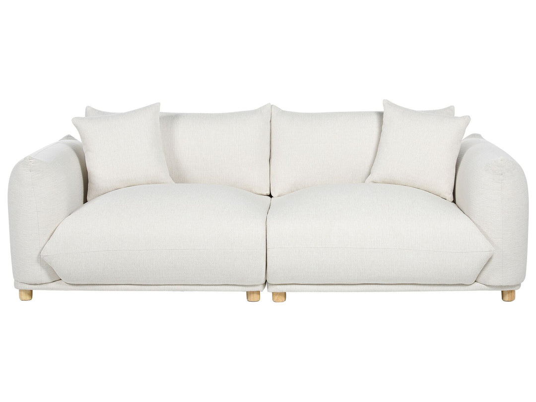 Luvos 3 Seater Fabric Sofa Off-White