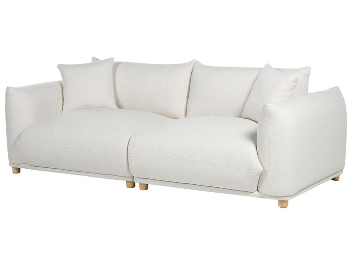 Luvos 3 Seater Fabric Sofa Off-White