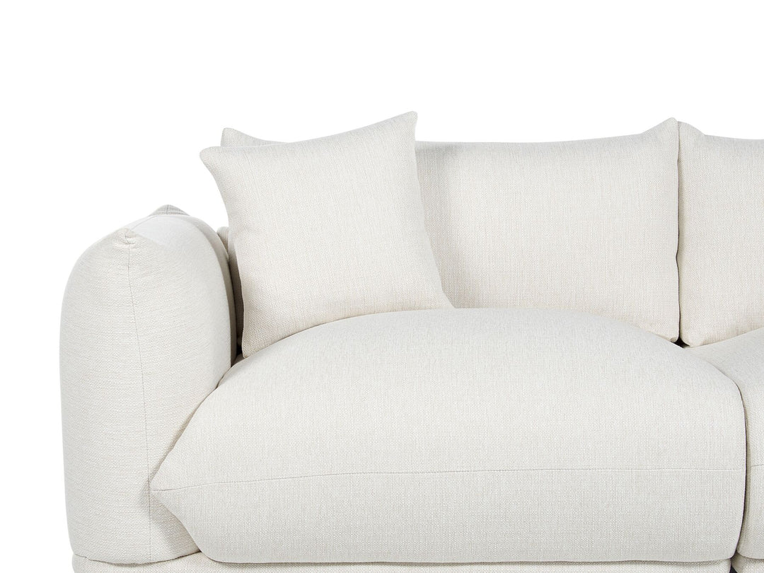 Luvos 3 Seater Fabric Sofa Off-White