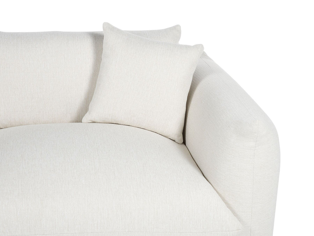 Luvos 3 Seater Fabric Sofa Off-White