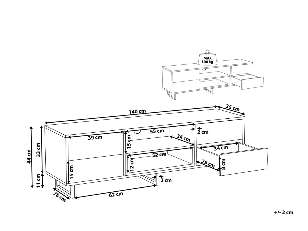 TV Stand Brown/ Black Bulhary