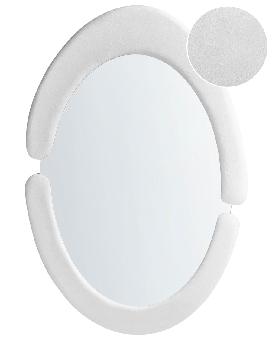 Massay Wall Mirror Velvet White