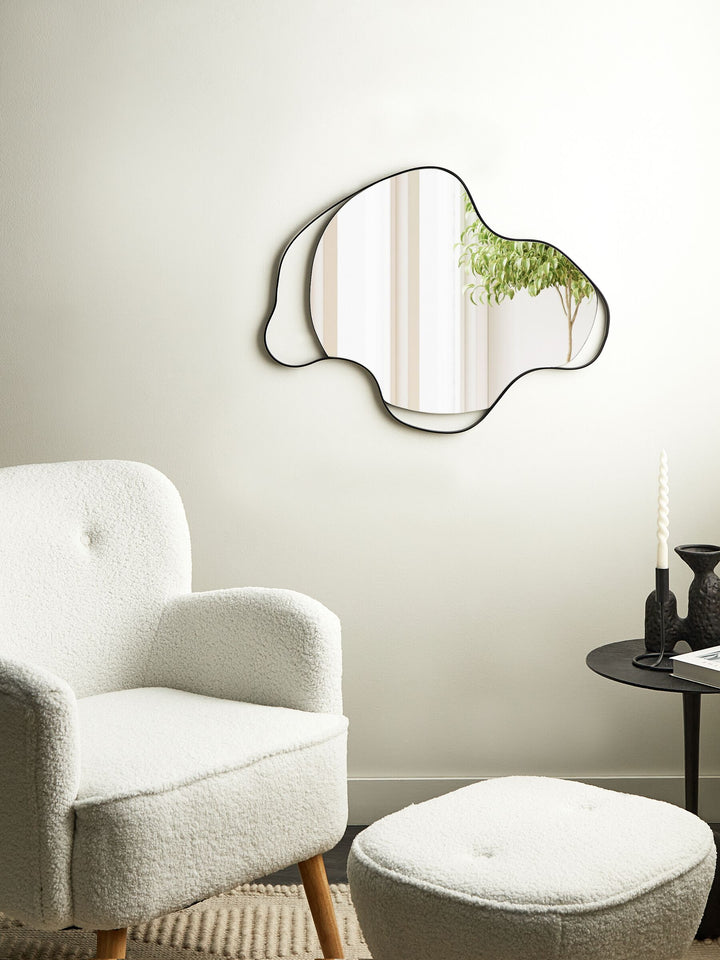 Melun Wall Mirror Metal Black
