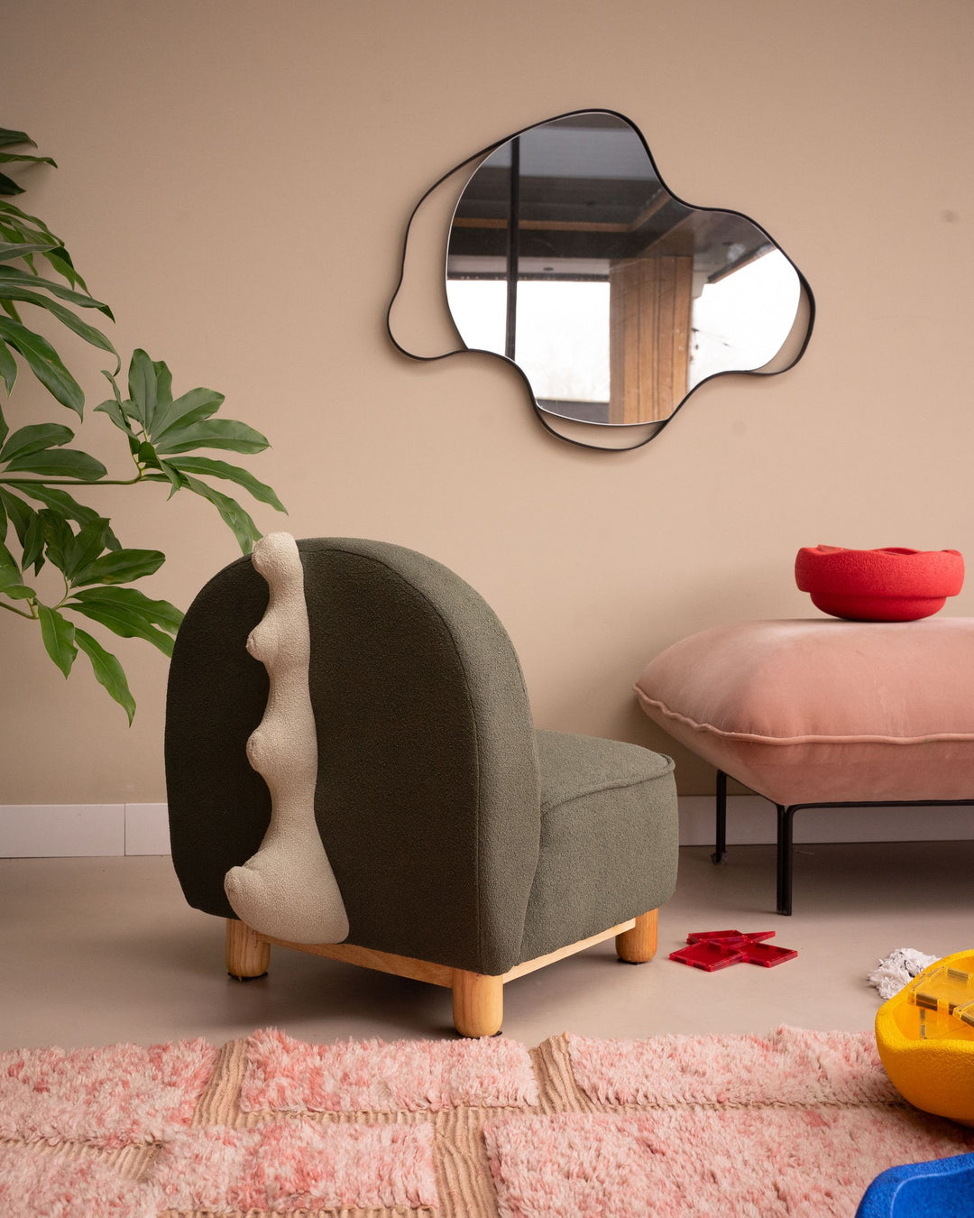 Melun Wall Mirror Metal Black