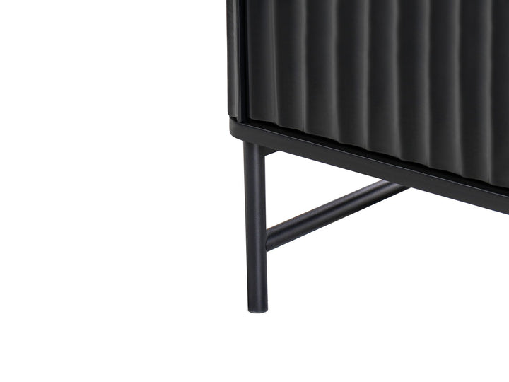 TV Stand Marble/ Black Cartwright