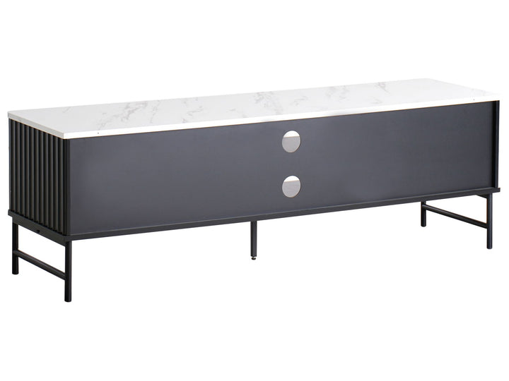 TV Stand Marble/ Black Cartwright