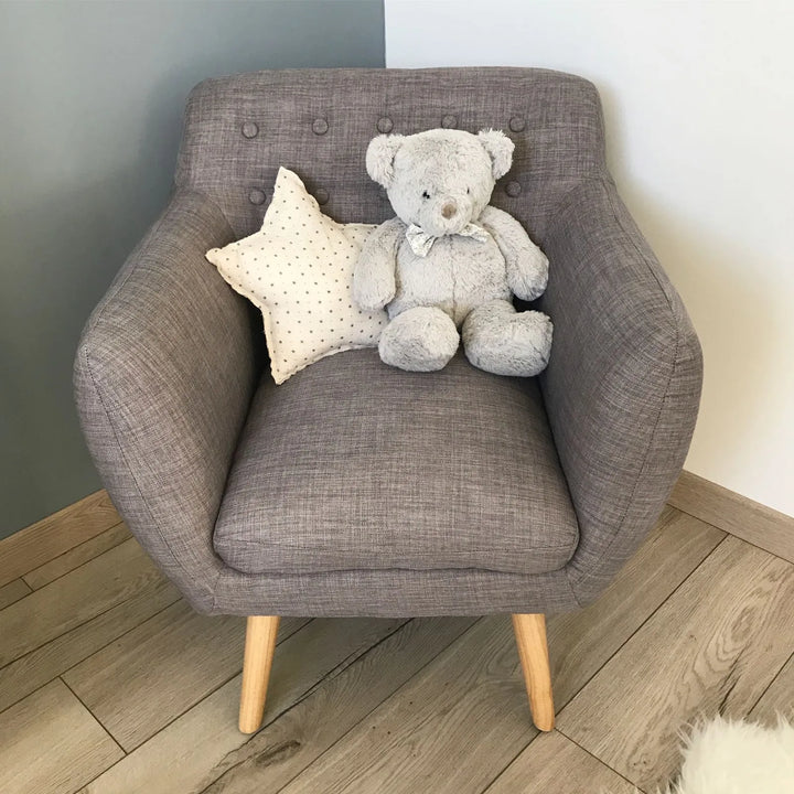 Melby Armchair Fabric Light Grey