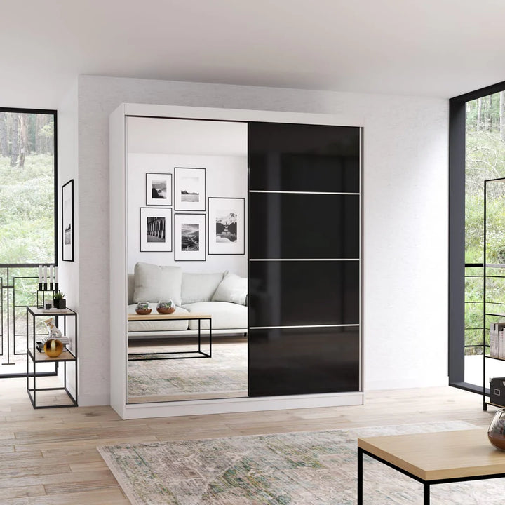 Multi 31 Sliding Mirror Door Wardrobe 183cm