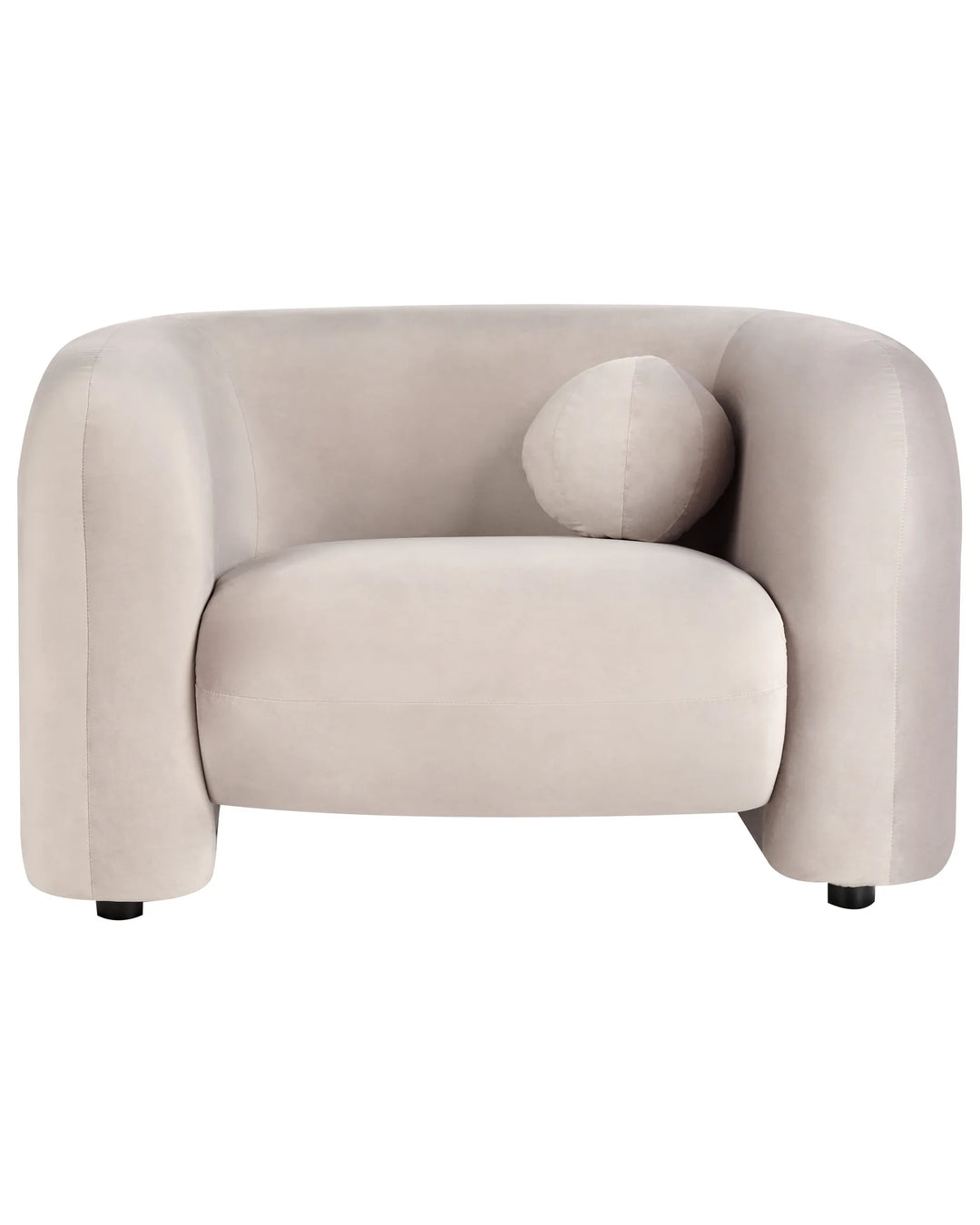Armchair Velvet Taupe Kalyvakia
