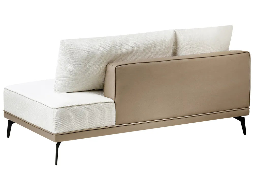 Corner Sofa 3 Seater Fabric Off-White Right Hand Michelyn