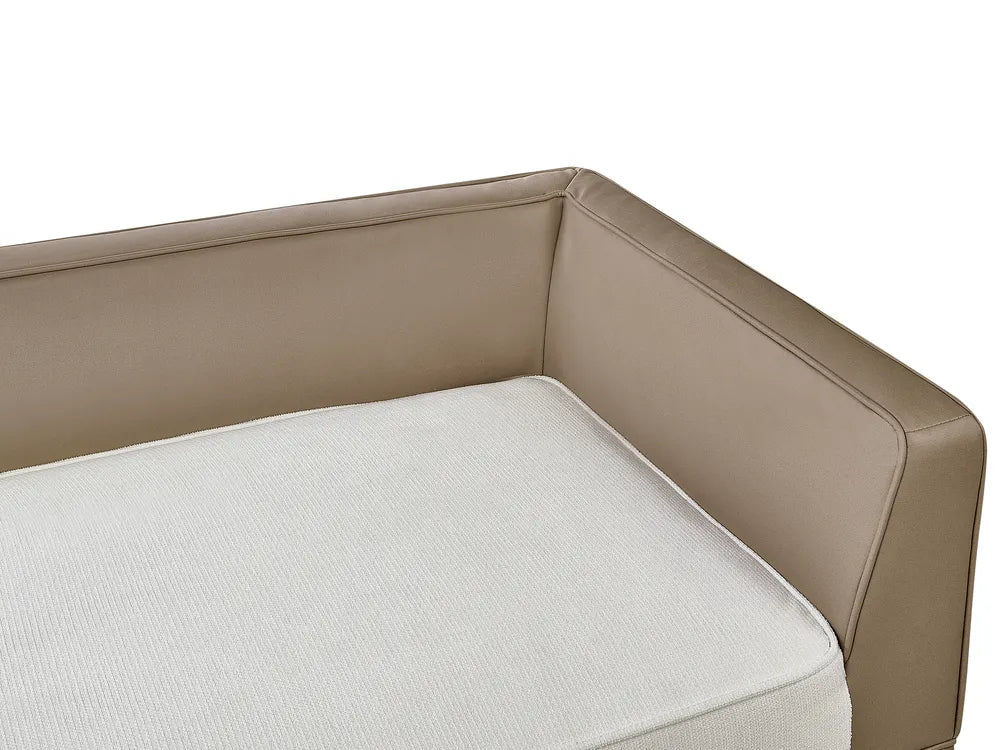 Corner Sofa 3 Seater Fabric Off-White Right Hand Michelyn