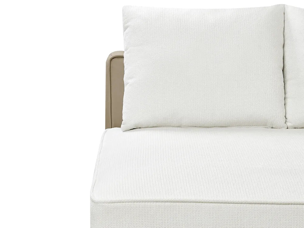 Corner Sofa 3 Seater Fabric Off-White Right Hand Michelyn