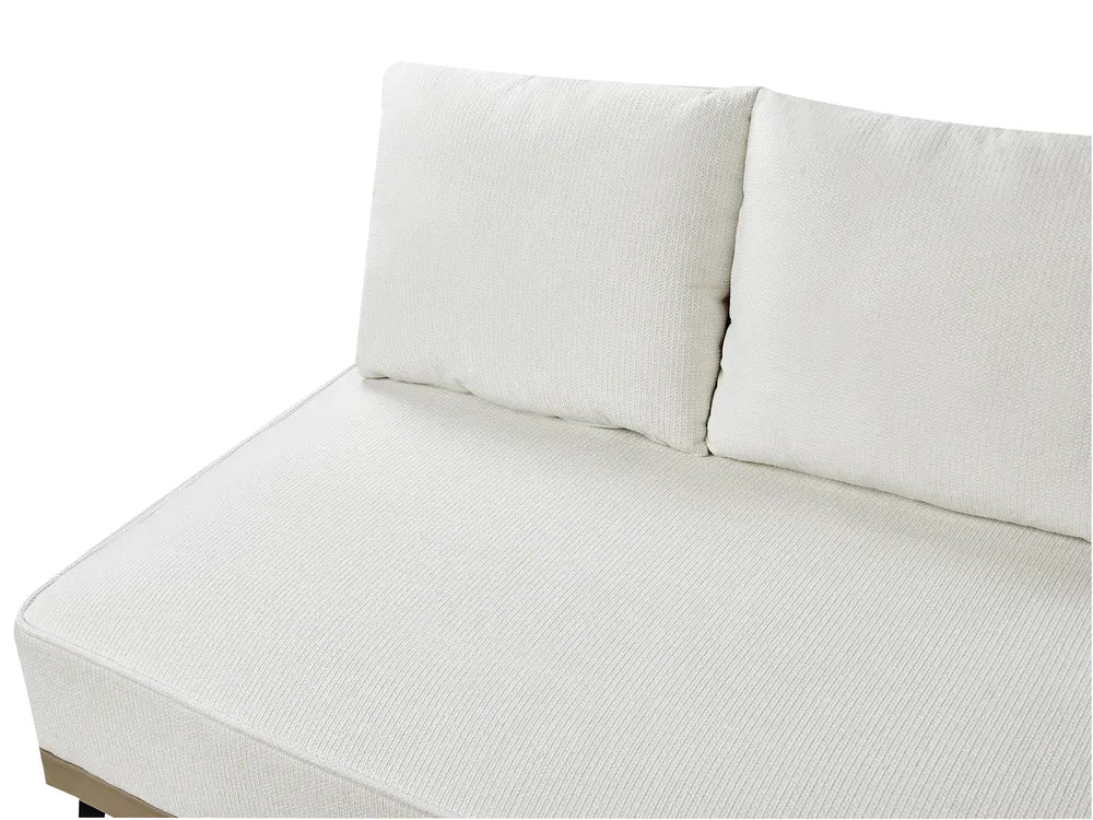 Corner Sofa 3 Seater Fabric Off-White Right Hand Michelyn