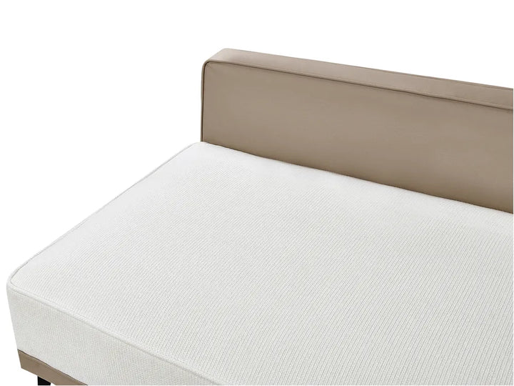 Corner Sofa 3 Seater Fabric Off-White Right Hand Michelyn