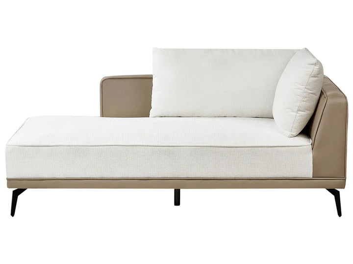 Corner Sofa 3 Seater Fabric Off-White Right Hand Michelyn