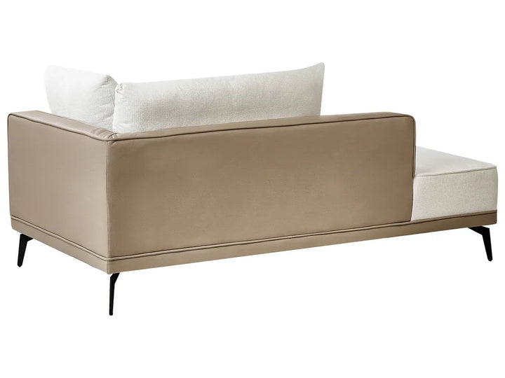 Corner Sofa 3 Seater Fabric Off-White Right Hand Michelyn