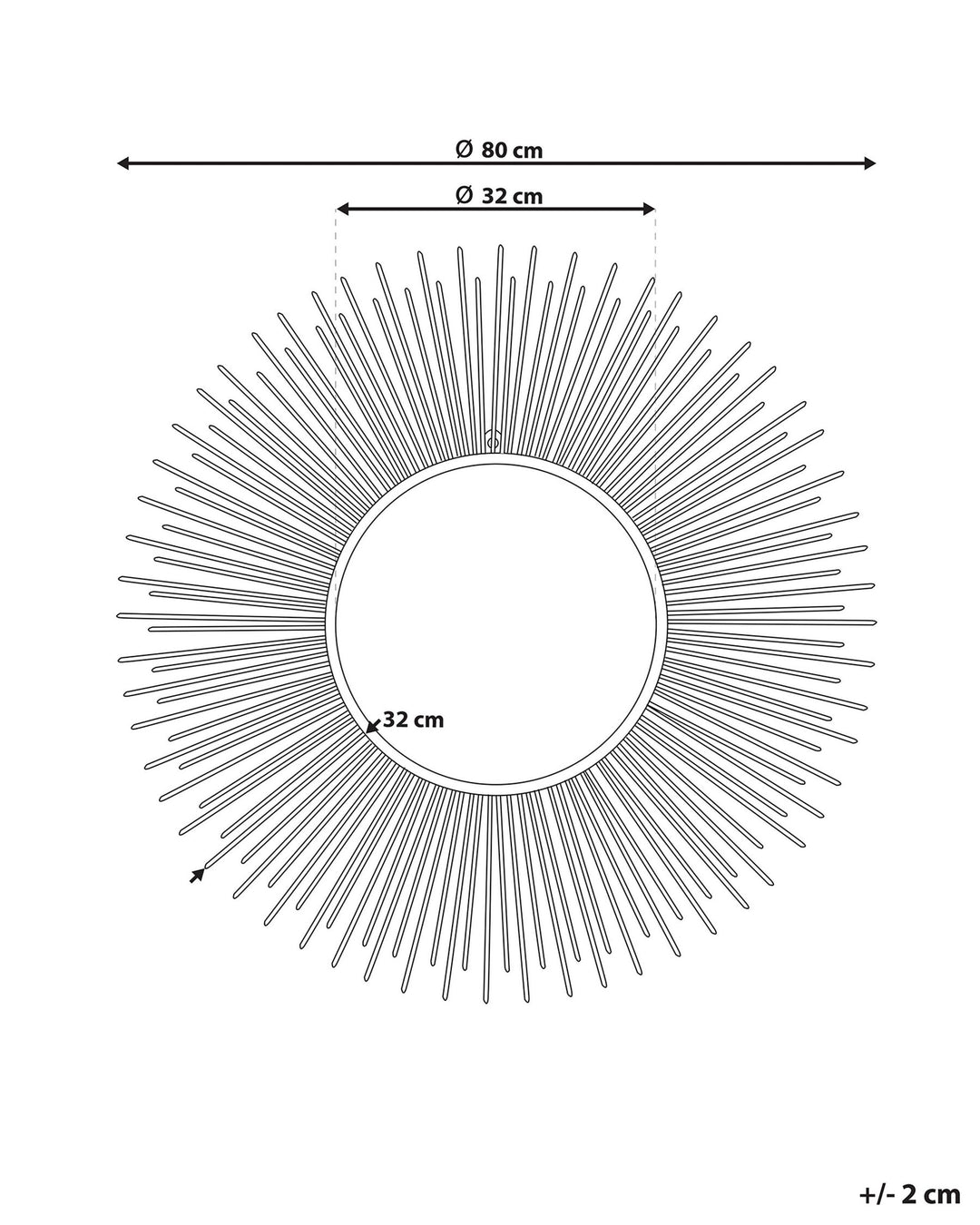Cilly Wall Mirror Metal Gold