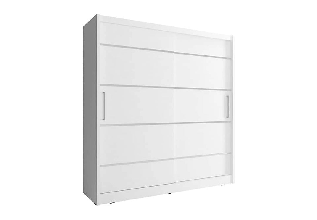 Maja Sliding Door Alu Wardrobe 180cm in White