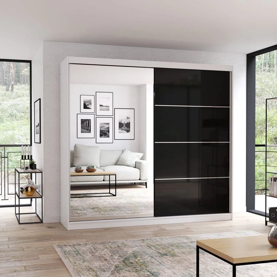 Multi 31 Sliding Mirror Door Wardrobe 233cm