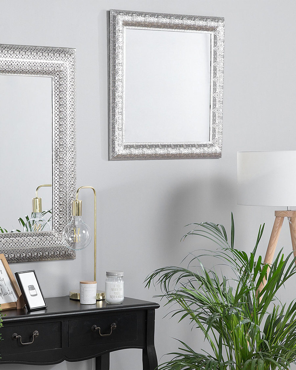 Cavan Wall Mirror Metal Silver