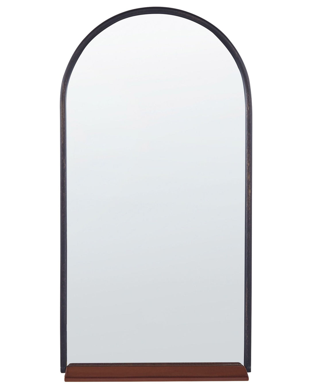 Domme Wall Mirror with Shelf Metal Black