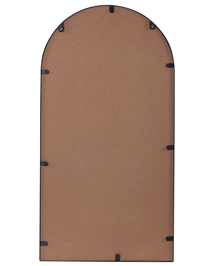 Domme Wall Mirror with Shelf Metal Black