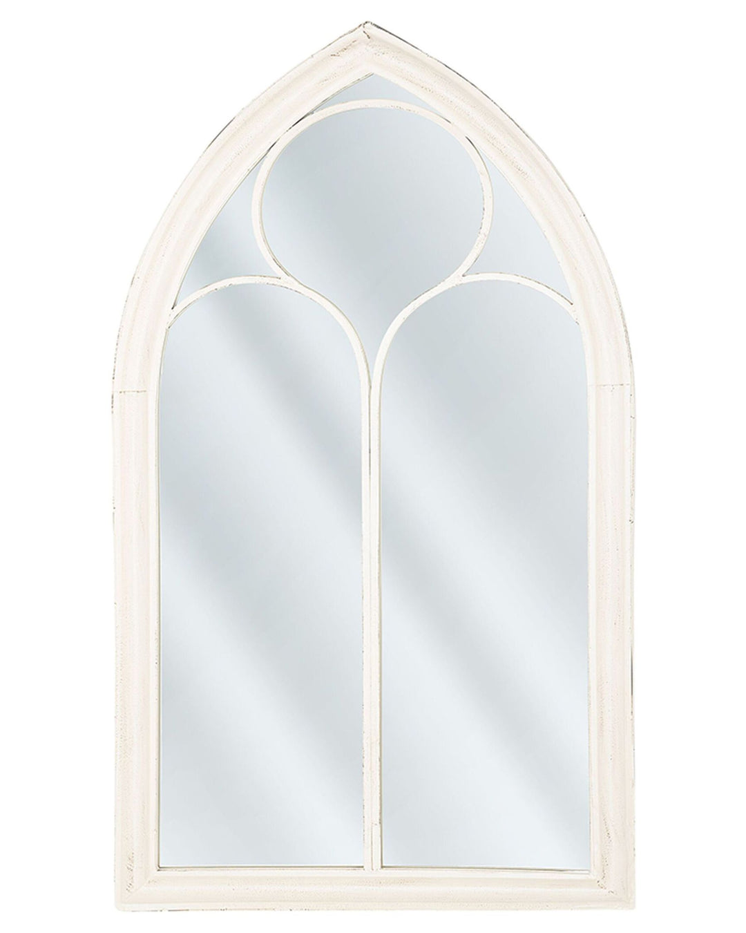 Trelly Wall Mirror Metal White