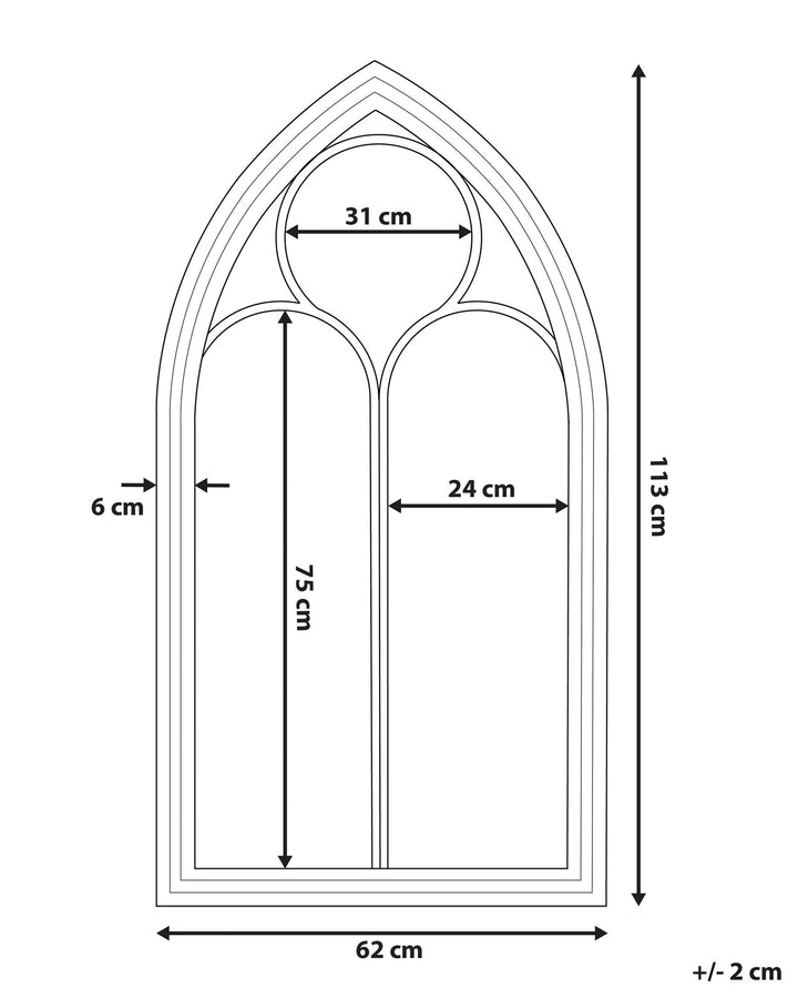 Trelly Wall Mirror Metal White