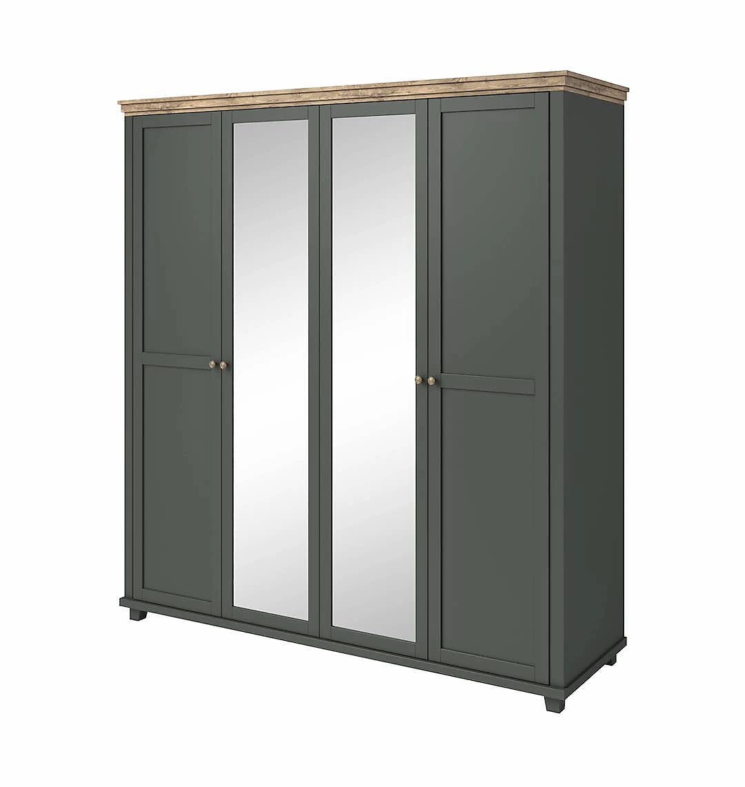 Evora 20 Hinged Wardrobe Green & Oak Lefkas Harmony