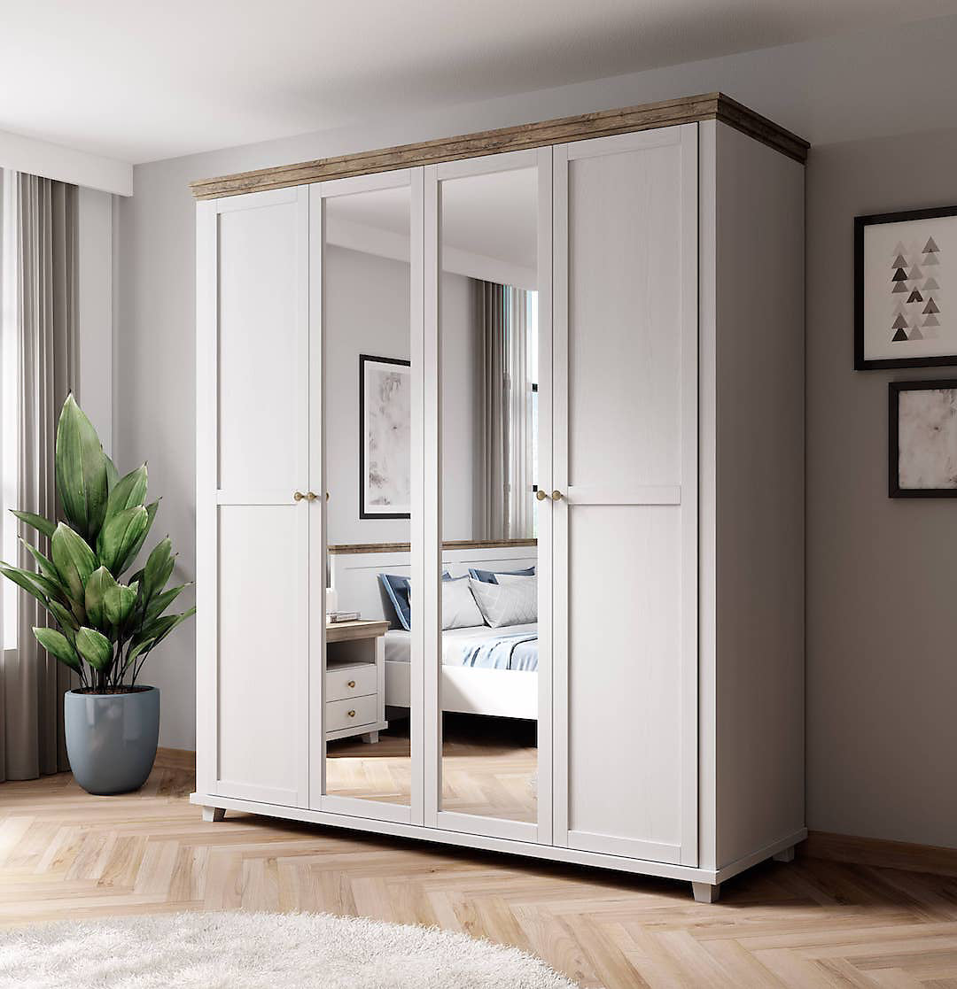 Evora 20 Hinged Wardrobe - Abisko Ash & Oak Lefkas Fusion