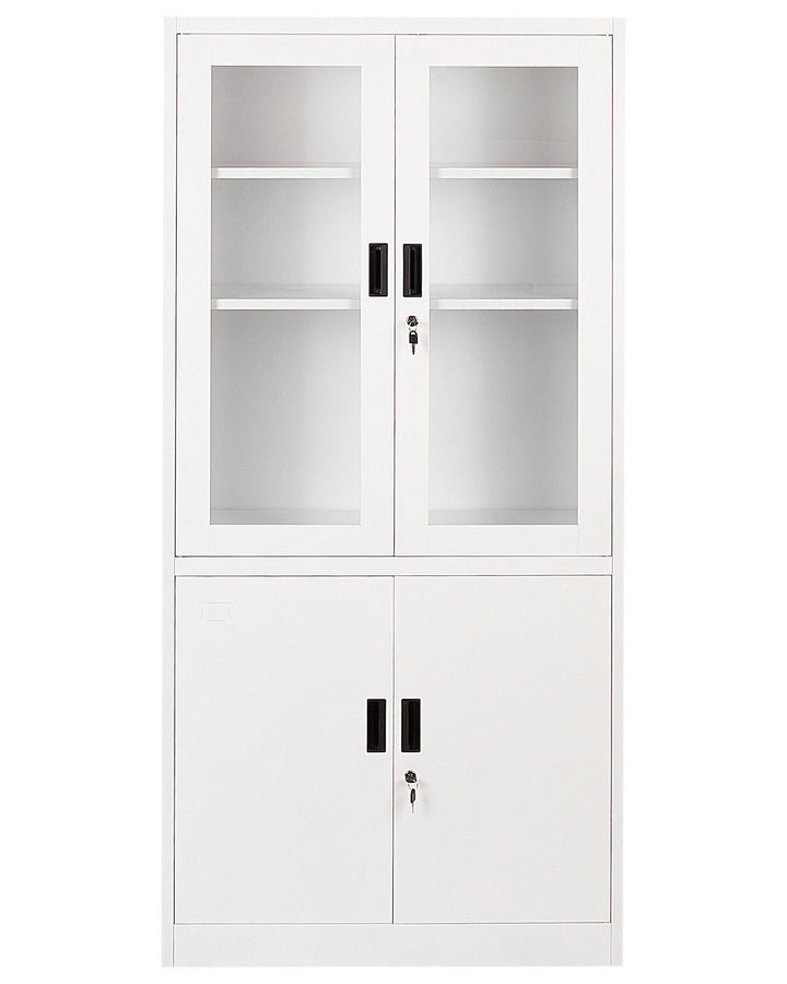 Standard Metal Display Cabinet White