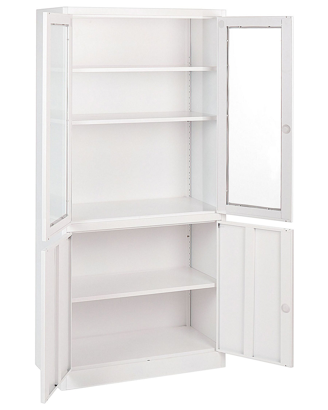 Standard Metal Display Cabinet White