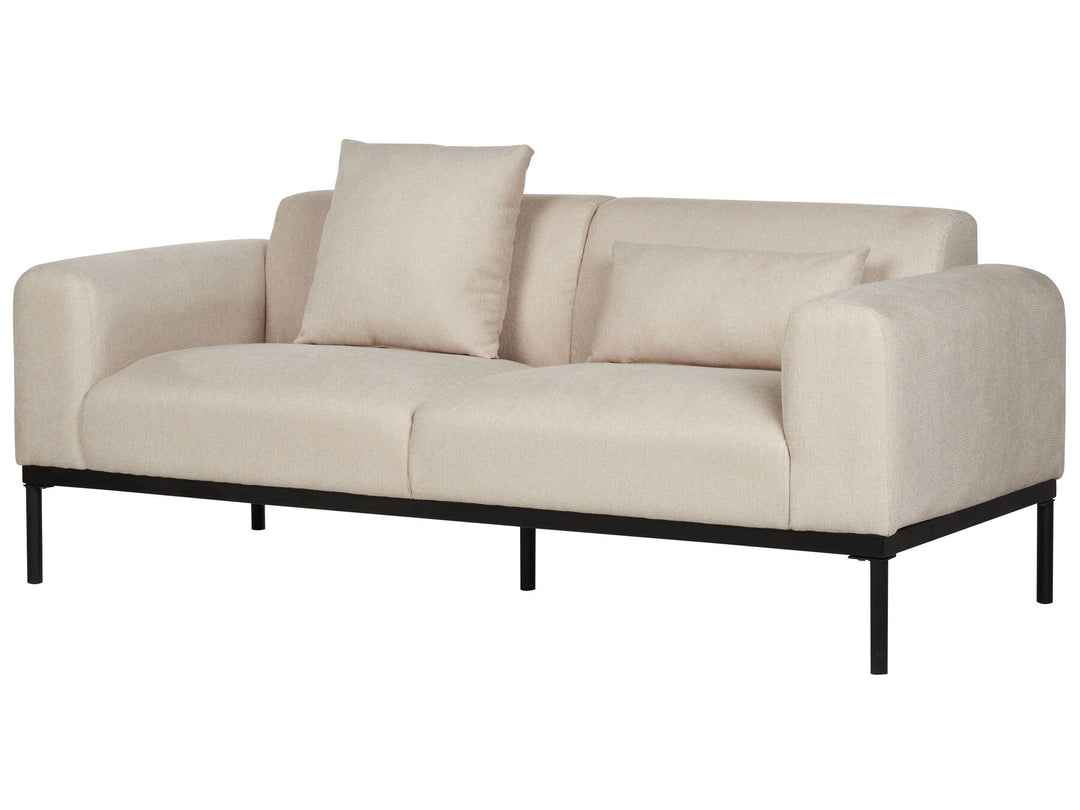 Malmos 2 Seater Faux Linen Sofa Beige