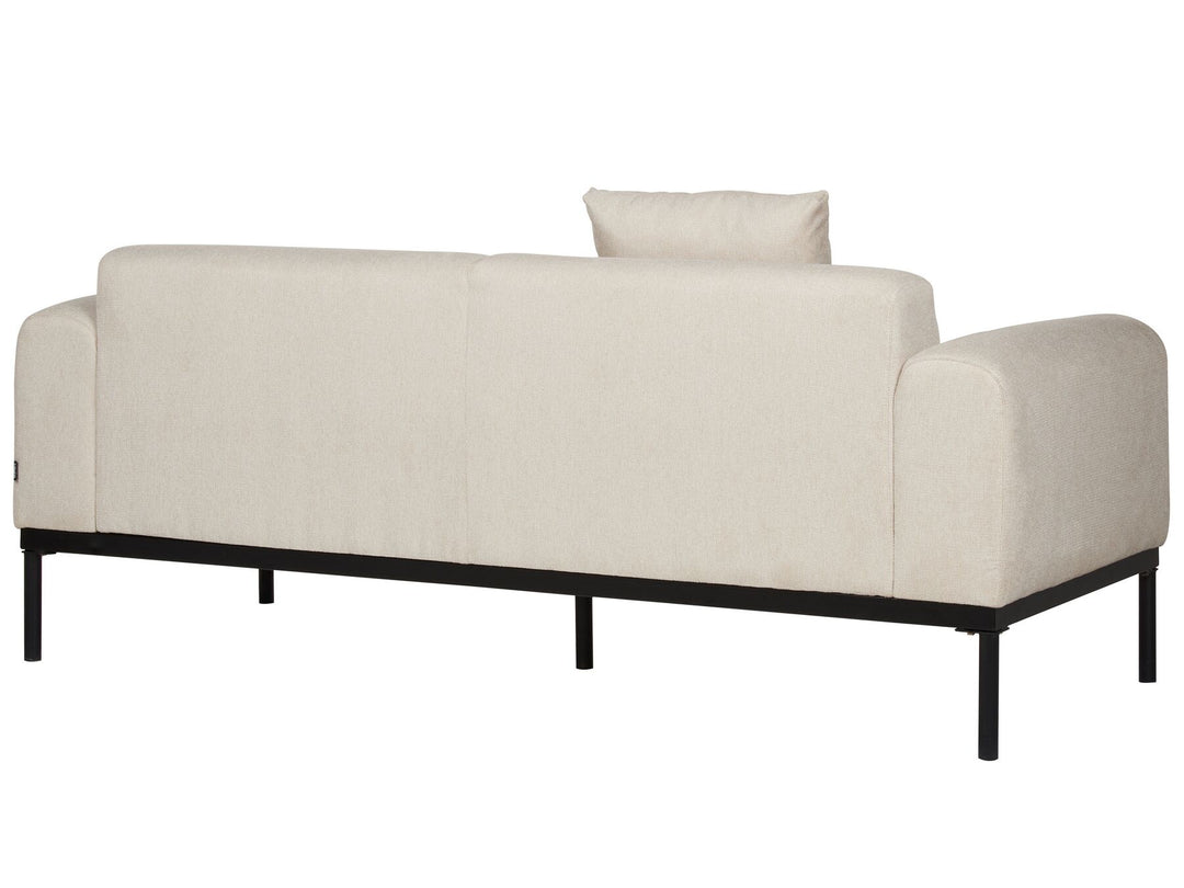 Malmos 2 Seater Faux Linen Sofa Beige