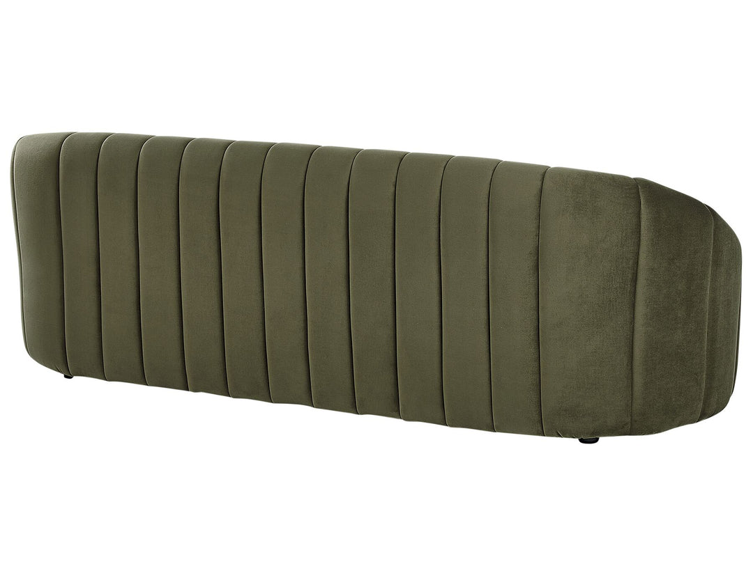 Malung 3 Seater Velvet Sofa Dark Green