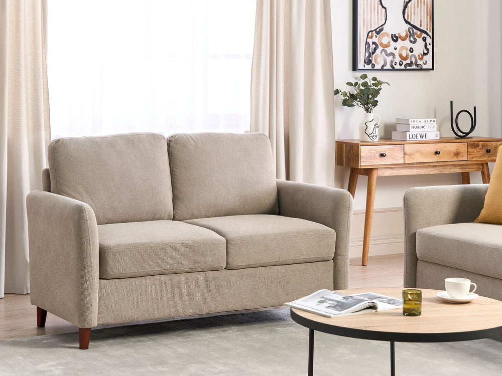 Mare 2 Seater Fabric Sofa with Storage Taupe