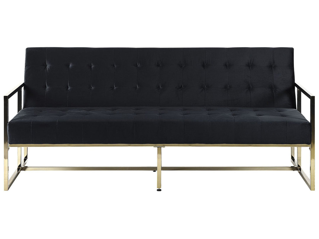 Marstal 3 Seater Sofa Black Velvet