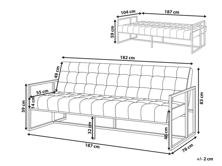 Marstal 3 Seater Sofa Black Velvet