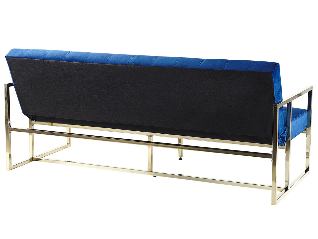 Marstal 3 Seater Sofa Navy Blue Velvet