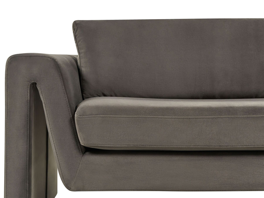 Maunu 3 Seater Velvet Sofa Graphite Grey