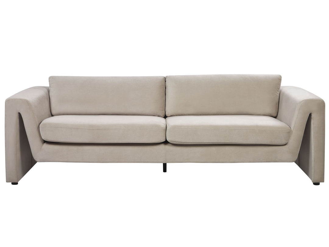 Maunu 3 Seater Velvet Sofa Taupe