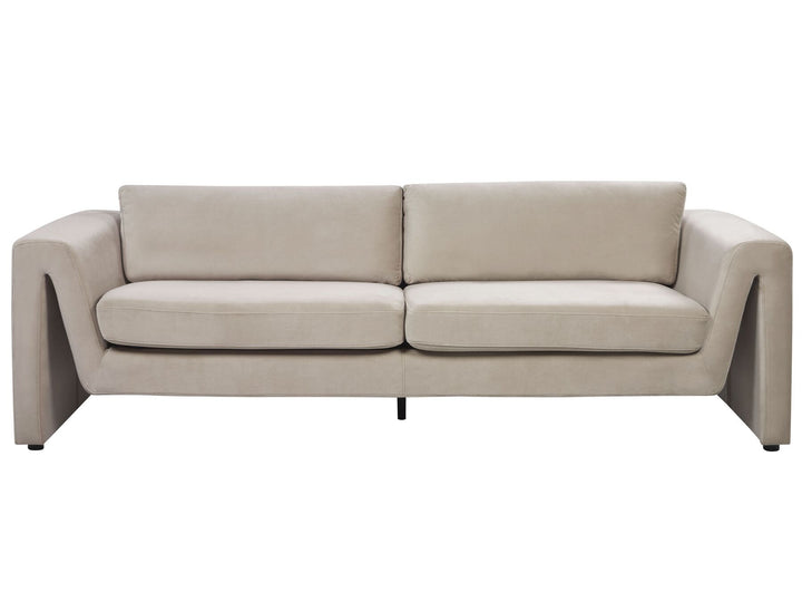 Maunu 3 Seater Velvet Sofa Taupe