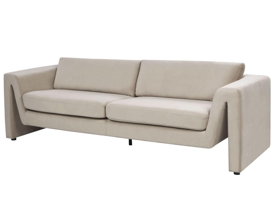 Maunu 3 Seater Velvet Sofa Taupe