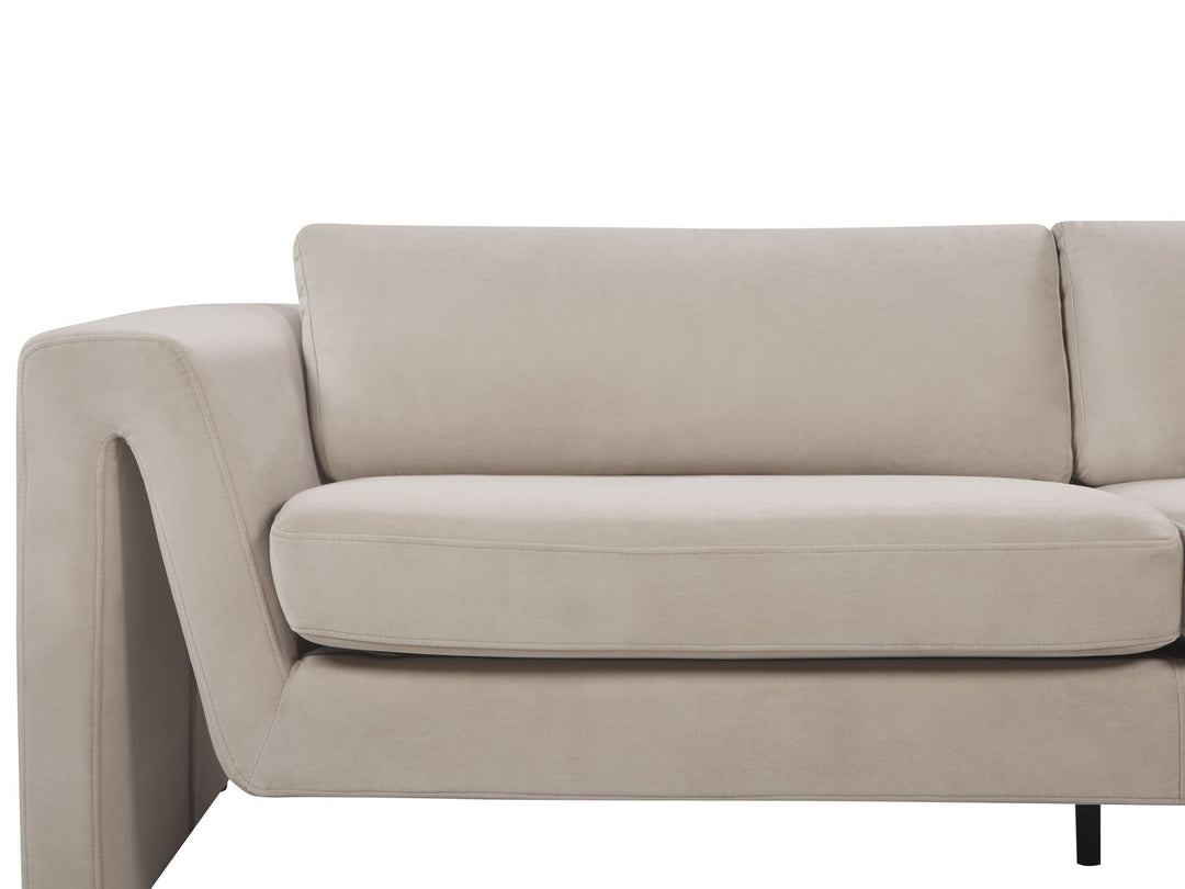 Maunu 3 Seater Velvet Sofa Taupe